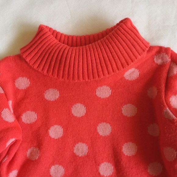 p&b neon floral polkadot jacquard knit turtleneck sweater 3-4 YRS toddler girls - Picture 3 of 6